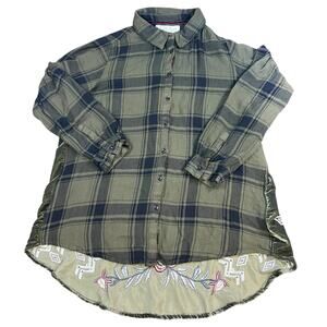 Beautiful Handmade Kyla Seo Embroidered Button Up Long Sleeve Shirt